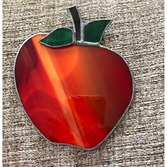 Apple Window Decorations Treatment Fuzed & Stained Glass Apples Pick your fave - Picture 6 of 7